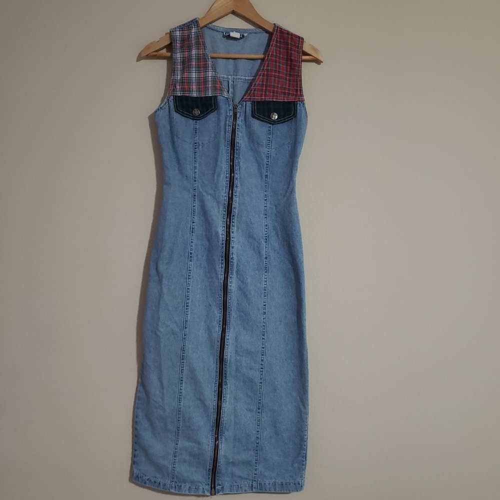 Vintage Switch Zip Front Overall DressSize 5
